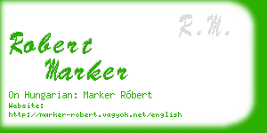 robert marker business card